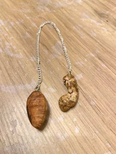 Magisches Doppelpendel „Bernstein trofft Baumperle“